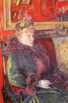  Madame Lienzo - retrato de madame de gortzikolff 1893 Toulouse Lautrec Henri de